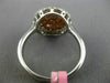 WIDE .97CT WHITE & PINK DIAMOND 18KT WHITE & ROSE GOLD CLUSTER HALO FLOWER RING