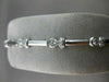 ESTATE 1.53CTW DIAMOND 18KT WHITE GOLD BEZEL LINK TENNIS BRACELET STUNNING #1470