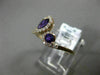 .68CT DIAMOND & AAA ROUND & PEAR SHAPE AMETHYST 14KT ROSE GOLD CRISS CROSS RING
