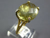 LARGE 1.78CT DIAMOND & AAA LEMON QUARTZ 14KT YELLOW GOLD OVAL FILIGREE FUN RING