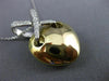 ESTATE LARGE .45CT DIAMOND 14KT WHITE & YELLOW GOLD 3D PUFF HEART PENDANT #21443