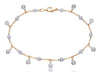 .61CT DIAMOND 14KT 2 TONE GOLD ROUND BEZEL FLOATING BY THE YARD TENNIS BRACELET