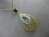 ESTATE 2.74CT DIAMOND & SMOKEY TOPAZ 14K TWO TONE GOLD FILIGREE FLOATING PENDANT