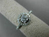 ESTATE 1.34CT DIAMOND 14KT WHITE GOLD CLASSIC HALO SEMI ETERNITY ENGAGEMENT RING