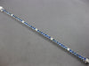 8.42CT DIAMOND & AAA SAPPHIRE 14KT WHITE GOLD 3D CLASSIC ROUND TENNIS BRACELET