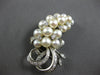 LARGE 1.6CT DIAMOND & AAA SOUTH SEA PEARL 14KT WHITE GOLD BROOCH PENDANT #27967
