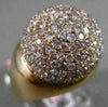 ESTATE LARGE 2.75CT PINK DIAMOND 18K ROSE GOLD 3D ROUND DOME SHAPE FUN LOVE RING