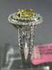 ESTATE LARGE GIA 1.14CT DIAMOND 18KT TWO TONE GOLD HALO FILIGREE ENGAGEMENT RING