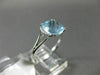 ESTATE 2.10CT DIAMOND & AAA BLUE TOPAZ 14KT WHITE GOLD FILIGREE SQUARE FUN RING