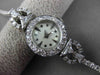 ANTIQUE LARGE 2.50CT OLD MINE MULTI SHAPE DIAMOND PLATINUM LADIES WATCH #2941