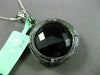 ESTATE LARGE 25.0CT BLACK ONYX 18KT BLACK GOLD WOVEN SOLITAIRE FLOATING PENDANT