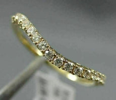 ESTATE .20CT DIAMOND 14KT YELLOW GOLD 3D FLEXIBLE SEMI ETERNITY ANNIVERSARY RING