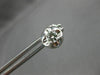 ESTATE LARGE .6CT DIAMOND 18K WHITE GOLD CLASSIC FLOWER SOLITAIRE EARRINGS 6407