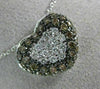 ESTATE 1.07CT WHITE & CHOCOLATE FANCY DIAMOND 14K GOLD HEART LOVE PENDANT #14426