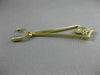 ESTATE LARGE .50CT DIAMOND 14KT YELLOW GOLD 3D FLEUR DE LIS CHANDELIER EARRINGS
