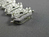 ESTATE WIDE 2.65CT DIAMOND 18KT WHITE GOLD 3D FILIGREE HEXAGON MILGRAIN BRACELET
