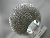 ESTATE MASSIVE 7.89CT DIAMOND 18KT WHITE GOLD MULTI ROW PAVE DOME SHAPE FUN RING