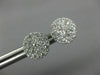 ESTATE LARGE 1.0CT DIAMOND 14KT WHITE GOLD SOLITAIRE HALO CLUSTER STUD EARRINGS