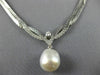 ESTATE .10CT DIAMOND & AAA SOUTH SEA PEARL 18KT WHITE GOLD FLAT NECKLACE #16480