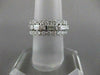 ANTIQUE WIDE 2.55CTW DIAMOND ROUND EMERALD 14KT WHITE GOLD ETERNITY RING #19610
