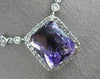 LARGE 7.10CT DIAMOND & AAA AMETHYST 14K WHITE GOLD FILIGREE BY THE YARD NECKLACE