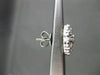 ESTATE LARGE .13CT DIAMOND 14KT WHITE GOLD 3D CLUSTER FLOWER FLAKE STUD EARRINGS