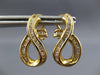 1.0CT DIAMOND 18KT YELLOW GOLD BAGUETTE TEAR DROP SEMI INFINITY CLIP ON EARRINGS