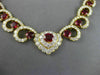 ESTATE LARGE 36.0CT DIAMOND & AAA RUBY 18KT WHITE & YELLOW GOLD CHOKER NECKLACE