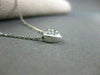ESTATE .18CT DIAMOND 14KT WHITE GOLD 3D SIX STONE ETOILE HEART PENDENT #1722