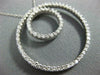 ESTATE 1.45CT DIAMOND 14K WHITE GOLD 3D DOUBLE CIRCLE OF LIFE LOVE PENDANT #1081