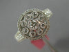 ESTATE WIDE .81CT DIAMOND 18KT WHITE GOLD FLOWER MILGRAIN CIRCULAR PROMISE RING