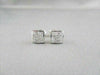 ESTATE 14KT GOLD .50CT PRINCESS DIAMOND STUD EARRINGS F-G VS SIMPLY THE BEST!
