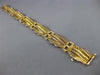 ANTIQUE WIDE 18KT YELLOW GOLD 3D MULTI ROW OPEN FILIGREE LINK BRACELET #22587