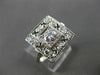 ANTIQUE LARGE .72CT OLD MINE DIAMOND PLATINUM FILIGREE SQUARE RING #19922
