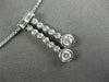 ESTATE .60CT DIAMOND 18KT WHITE GOLD 3D BEZEL JOURNEY SOLITARE FLOATING PENDANT