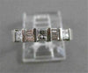 ESTATE BAGUETTE PRINCESS DIAMOND WEDDING ANNIVERSARY 14KT WHITE GOLD RING #1189