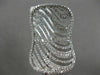 ESTATE MASSIVE 1.94CT DIAMOND 14KT WHITE GOLD 3D RECTANGULAT MULTI WAVE FUN RING