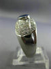 LARGE 3.37CT DIAMOND & AAA SAPPHIRE 14K WHITE GOLD OVAL ENGAGEMENT RING #25890