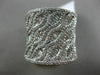ESTATE EXTRA LARGE 2.18CT DIAMOND 14K WHITE GOLD 3D MULTI ROW OPEN FILIGREE RING