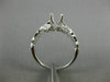 ESTATE .14CT DIAMOND 14KT WHITE GOLD 3D FLOWER LEAF SEMI MOUNT ENGAGEMENT RING