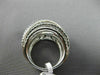 ESTATE 2.05CT DIAMOND 18KT WHITE GOLD 3D MULTI ROW CRISS CROSS FILIGREE FUN RING