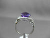 ESTATE 3.96CTW DIAMOND & AAA EXTRA FACET AMETHYST 14KT WHITE GOLD FILIGREE RING