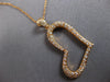 ESTATE LARGE .6CT DIAMOND 18K ROSE GOLD CLASSIC OPEN HEART FLOATING LOVE PENDANT