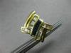 ESTATE LARGE 1.80CT DIAMOND & SAPPHIRE 14KT YELLOW GOLD 3D CRISS CROSS EARRINGS