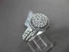 ESTATE 1.15CT DIAMOND 18KT WHITE GOLD 3D HALO CLUSTER PROMISE ENGAGEMENT RING