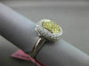 ESTATE WIDE .86CT DIAMOND 18KT WHITE & YELLOW GOLD HEXAGON CLUSTER CLASSIC RING