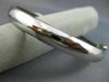ESTATE WIDE 14KT WHITE GOLD 3D CLASSIC HANDCRAFTED 8MM BANGLE BRACELET #26198