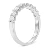 ESTATE .71CT DIAMOND 14KT WHITE GOLD 3D SEMI ETERNITY WEDDING ANNIVERSARY RING