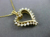 ESTATE .69CT ROUND DIAMOND 14KT YELLOW GOLD 3D CLASSIC OPEN HEART PENDANT #10810