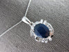 LARGE 3.11CT DIAMOND & AAA SAPPHIRE 14KT WHITE GOLD 3D FLOATING PENDANT #27929